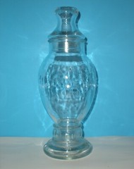 Antique Drug Store Apothecary Display Candy Jar Dakota Glass 10″ vtg