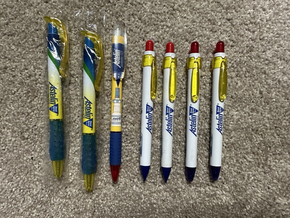 Astelin Pharmaceutical Drug Rep Advertising Pens – 5 Pens & 2 Mechanical Pencils