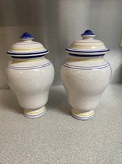 Vintage Lot of 2 AH Western Germany Apothecary Pharmacy Drug Jars In Exc Cond