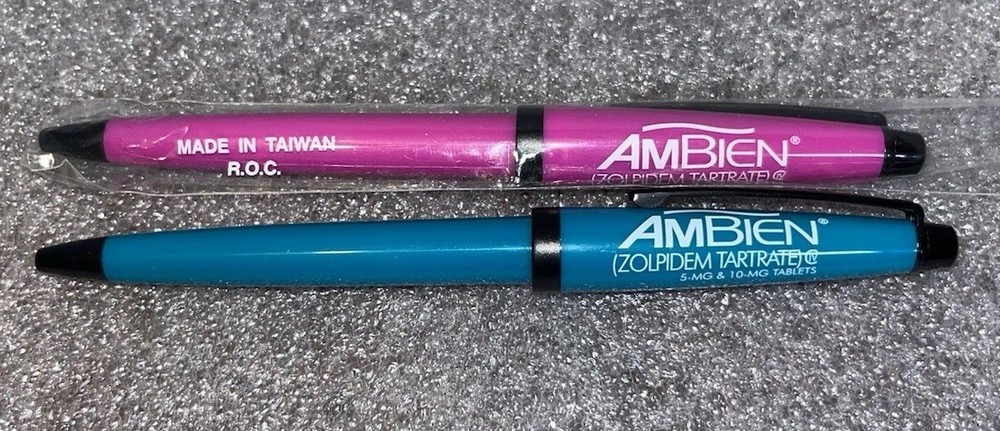 Plastic Drug Rep Pens Pharmaceutical Pharma Medical – Pink (New) And Blue (Used)