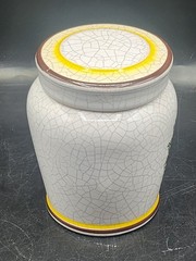 Vintage Apothecary Jar Herr Keramik „Unct Zinci“. Germany *READ *