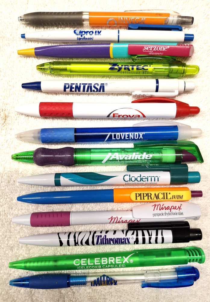 14 Pharma Drug Rep Pens Lot Pharmaceutical Advertising