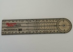 Vintage Medicine Tablet Measuring Ruler Norgesic Forte Riker Labs