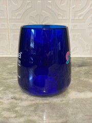 RARE Cobalt Blue Mug Seroquel Pharmaceutical Sales Rep Promotional Heavy Acrylic
