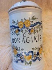🌼💡VTG Apothecary Jar Pharmacy Drugstore Jar Lamp “Confect Boraginis”🌼💡