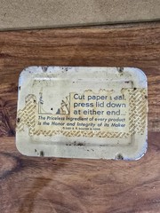 Vintage Advertising Pharmaceutical Tin Squibb Sodium Bicarbonate Antacid Laxativ
