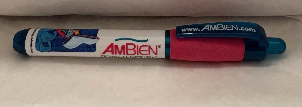 VTG AMBIEN PENLIGHT PHARMA ADVERTISING DRUG REP LOGO NEW RARE Tested-Works