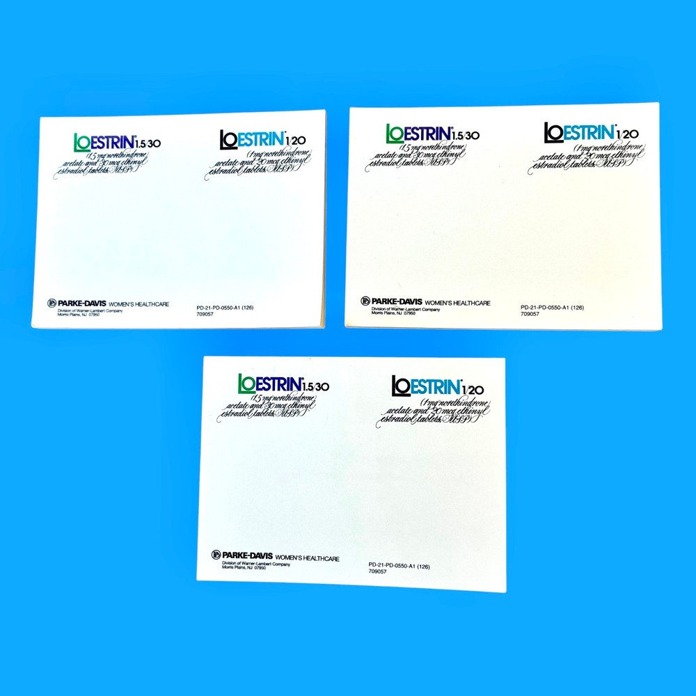 Drug Rep Pharmaceutical Merchandising LoEstrin Sticky Post It Note Pads 3