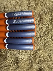 Orange Zegerid Drug Rep Pharmaceutical Promo Pens Spring Coil Clicker Lot of 6