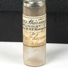 Antique Doctor Travel Medical Kit Apothecary Leather Case Empty Vials