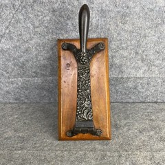 Apothecary Medical Cork Press Mounted on Wood Plinth Antique