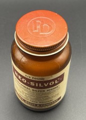 Rare NEO-SILVER Parke Davis & Company Amber Medicine 4” Bottle
