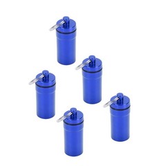 2-5pcs Mini Keychain Tablets Case Water Proof Outdoor Tablets Container Blue