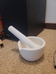 Vintage Coors 60322 Mortar & 60322 Pestle Porcelain Science Lab Medical RX USA