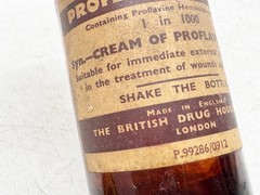 VINTAGE PROFLAVINE EMULSION MEDICINE BOTTLE BRITISH DRUG HOUSES LONDON