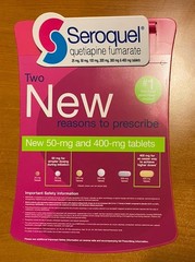 Seroquel New Tablet Size Clipboard Drug Rep Promo 2006 AstraZeneca