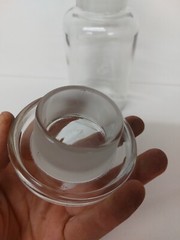 Antique Glass Pharmacy Chemist Apothecary Science Bottle With Stopper