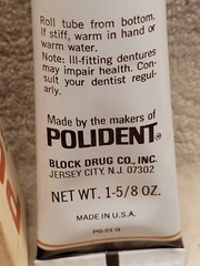 Old Polident Full Tube And Box Block Drug Company Jersey City New Jersey