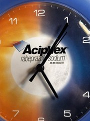 Aciphex Rabeprazole Sodium Advertising Wall Clock Blue Orange Pharma Promo￼