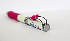 1 Pink Ambien CR Drug Rep Heavy Metal Wire Clip Slider!