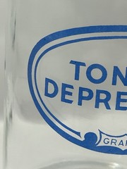 Grafco Medical Apothecary Glass Jar Stainless Lid Blue Letters Tongue Depressors