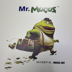 Mucinex Mr. Mucus Promotional Plastic Clipboard Advertising Pharmacy Display