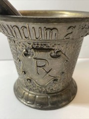 Apothecary Rx Mortar & Pestle Secundum Artem B2 Collectible Piece