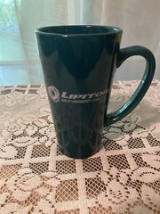 Pfizer Lipitor Drug Rep Gift Doctor Nurse Office Coffee /Tea Cup Forest Green