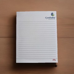 Vintage Cymbalta Rep Promotional ~7×6” Note Pad – 14 Sheets Remain