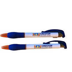 Crestor Pens Clip Soft Grip Orange Blue White New Rosuvastatin Calcium Drug Rep