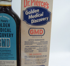 BW – 1950’s Dr Pierce’s Golden Medical Discovery Buffalo NY Medicine Bottle