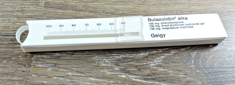 Geigy BUTAZOLIDIN Alka Vintage Medical Promo Item Measuring Device Germany 40 to