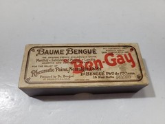 Vintage 1933 Baume Bengué Ben-Gay Empty Ointment Box Paris Apothecary Ad NJ