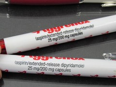 Drug Rep Lot 3 Different Aggrenox PENS Pharmaceutical Advertising Metal Plastic