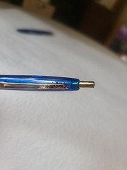 (2) ZOMIG drug promotional Blue Gold BIC CLIC Ballpoint Pen Pharmaceutical Adver