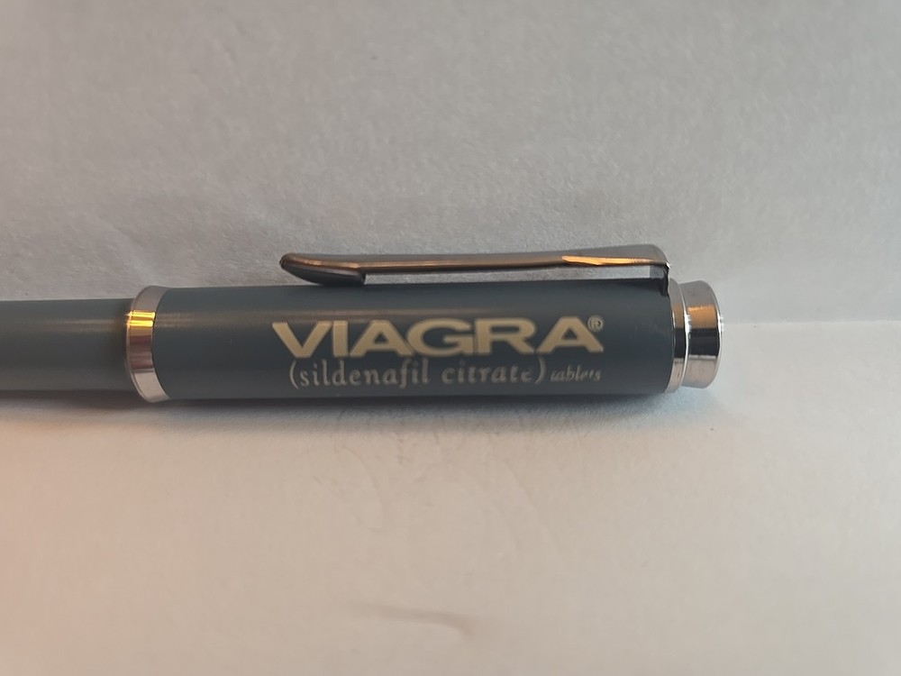 Rare Viagra Metal Pen Pharmaceutical Medical Promotional Drug Rep Writes Vintage