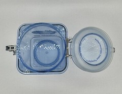 Vtg Pharmaceutical PROTONIX IV Plastic Container DrugRep Rare Promo BlueCanister