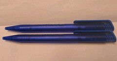 Viagra Plastic Pens x2 Dark Blue Plastic Body Pharmaceutical Drug Rep Promo