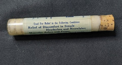 NOS Medicine Glass Bottle Blackburn’s SU-THOL Headache Cold Blackburn Dayton OH