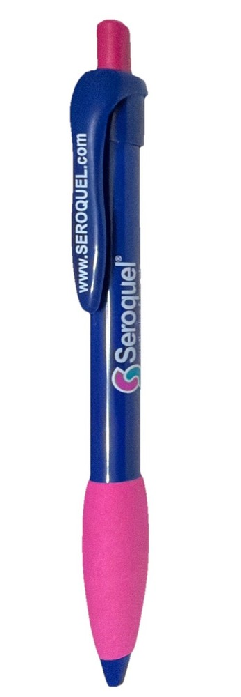 Drug Rep SEROQUEL Collectible Pharmaceutical Pen Large Pocket Clip # 2