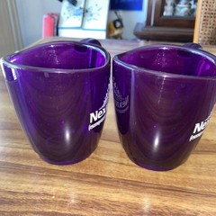 2 Nexium Purple Acrylic Coffee Cup Mugs Transparent Rep Pharmaceutical Promo