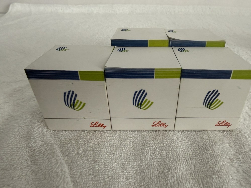 Lot of Lilly Pharmaceutical Drug Rep Notepad Sticky Notes Cube 2 x 2 x 2 Small