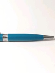 Vintage Pfizer Lipitor Pharmaceutical Ballpoint Pen Blue Metal Drug Rep