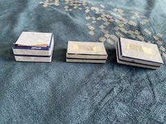 3 Vintage 1941, 42, 43 Cardboard Pharmacist pill box – Philadelphia￼. WW 2