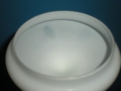 13″ Apothecary Jar Canister Circus Tent Lid vtg Candy container Blue Floral