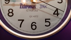 pharmaceutical drug rep Advertising collectibles Purple Wall Clock