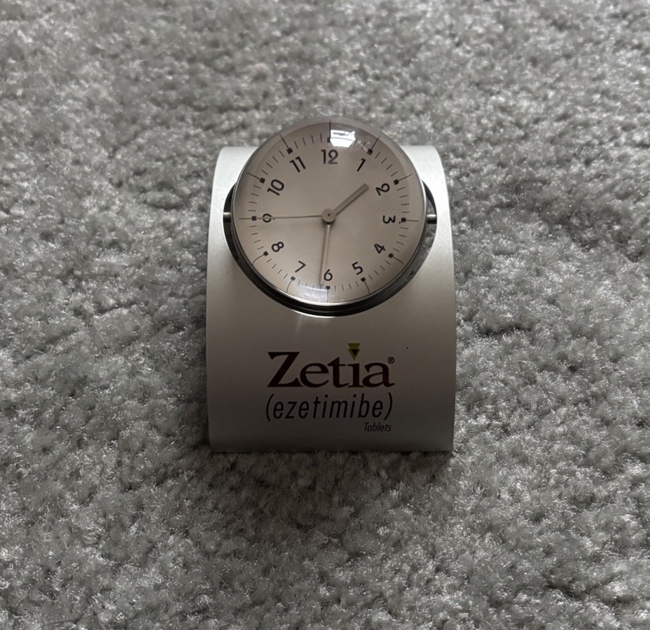 Pharmaceutical Collectible Spinning Desk Clock Zetia 2002