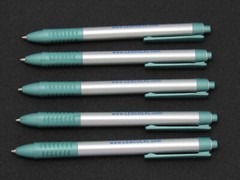 Silver & Green Lescol PENS Drug Rep Pharmaceutical Promo Advertising Lot of 5