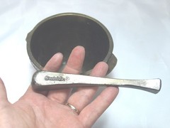 Rx Pharmacy Class 1973 Secundum Artem Brass Mortar and Pestle Schering