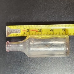 VTG Clear Glass Pharmaceutical Medicine Bottle Pharmacy „CONTENTS 3 FLD OZS“